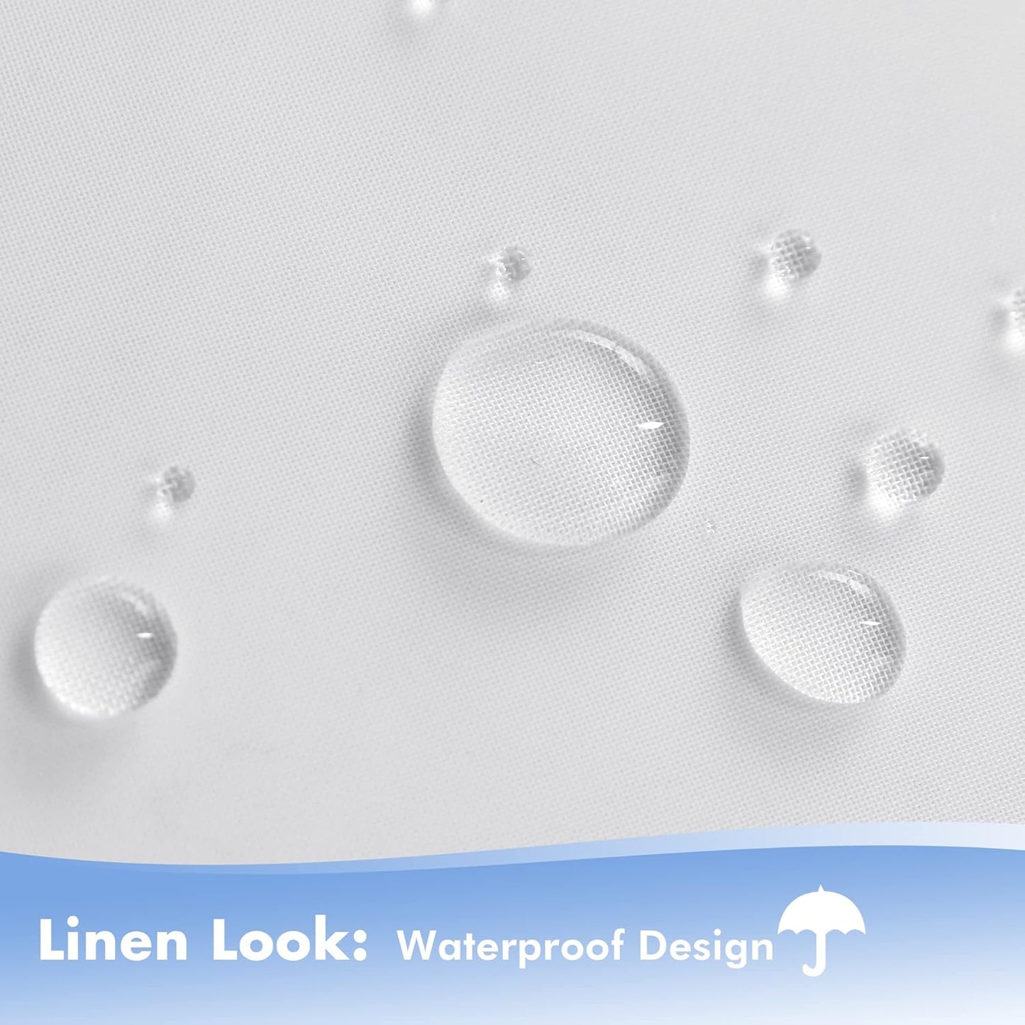 HolidayIdeas White Outdoor Sheer Curtains for Patio Waterproof, 4 Panels - 54 x 84 Inch - Light Filtering Voile Outside Curtains Grommet Drapes for Front Porch, Gazebo, Pergola, Backyard