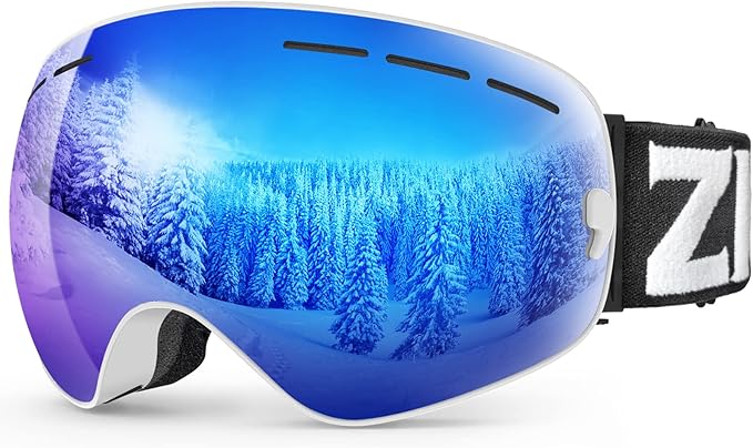 ZIONOR X Ski Goggles - OTG Snowboard Goggles Detachable Lens for Men Women Adult
