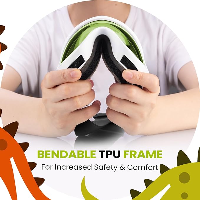 OutdoorMaster Kids Ski Goggles - Helmet Compatible Snow Goggles for Boys & Girls with 100% UV Protection