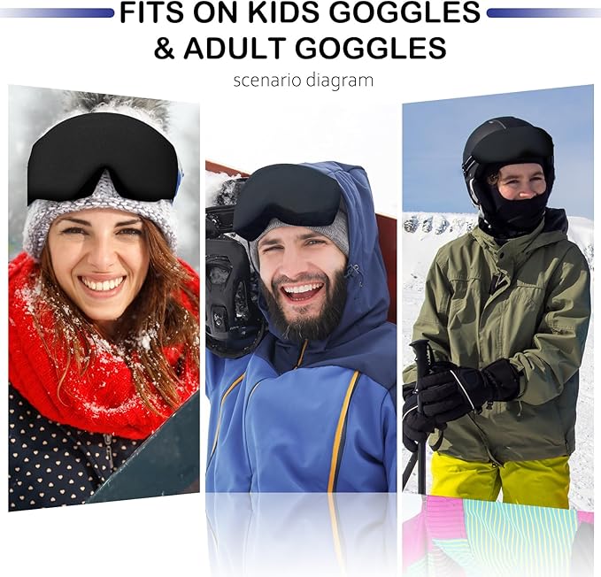 Civaner 4 Pieces Ski Snowboard Goggle Cover Sleeve Goggle Cover Microfiber Protective Lens Scratch Dust Protection for Travel