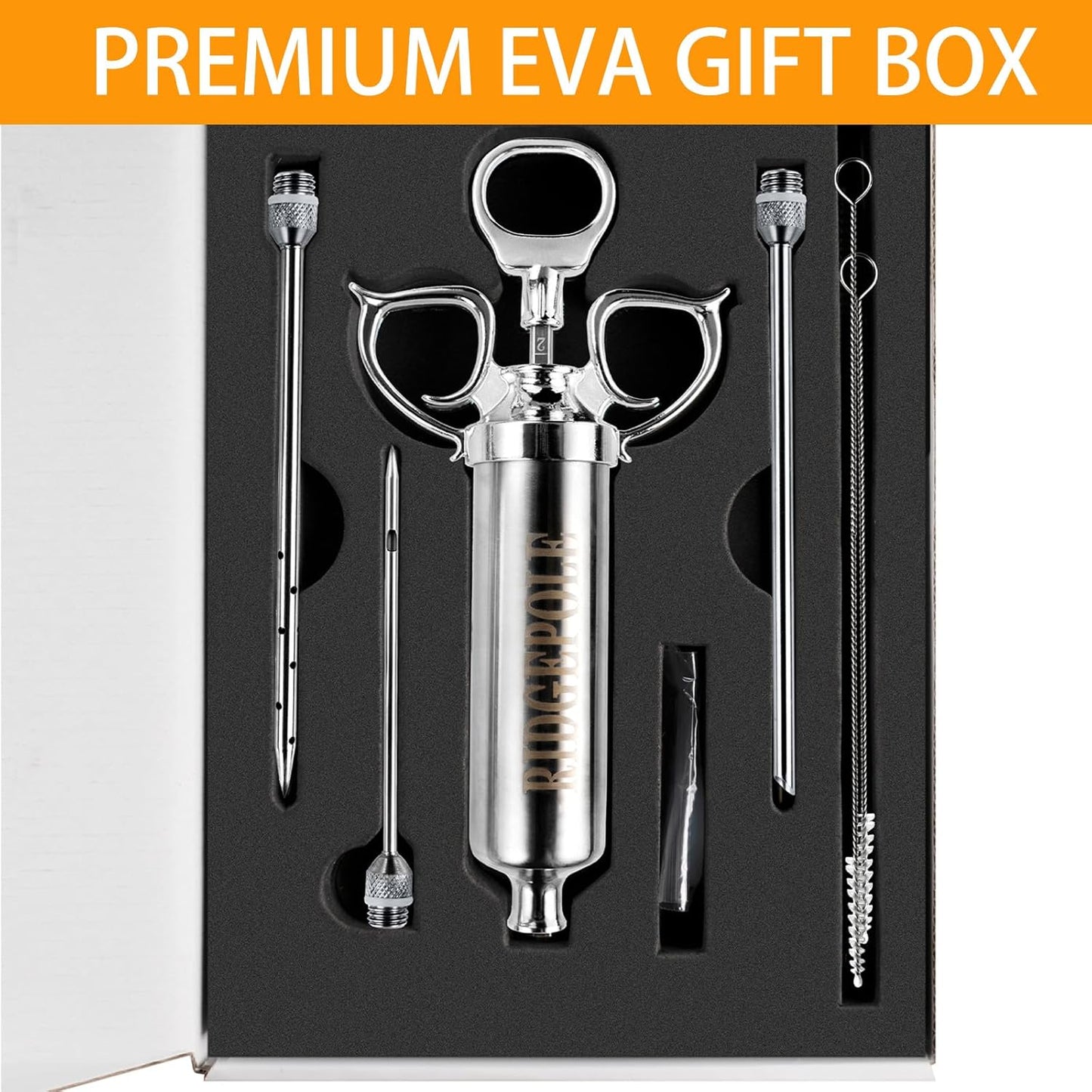 Meat Injector, Marinade Injector with 3 Marinade Needles,Seasoning Injector, Turkey Injector Syringe，2-OZ Large Capacity, All Stainless Steel 2024 UPDATE