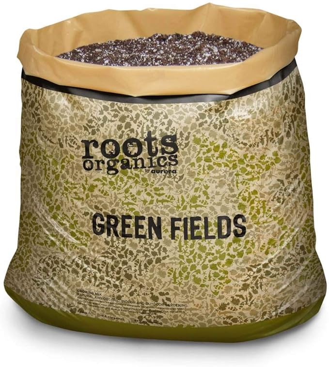 Roots Organics ROGF Green Fields Hydroponic Nutrient-Based Gardening Potting Soil for Plants, Flowers, and Outdoor Gardens, 1.5 Cu Ft (4 Pack)