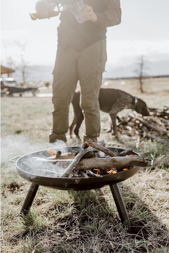 GasOne 23 in Outdoor– Wood Burning Fire Pit – Durable Alloy Steel Fire Pits for Outside – Small Fire Pit for Backyard, Porch, Deck, Camping, BBQ