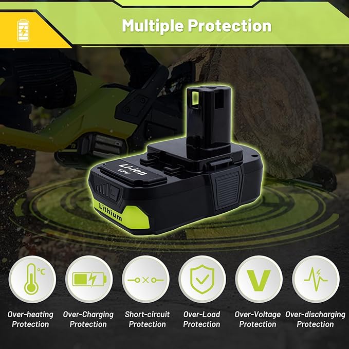 Upgraded 3.8Ah P102 Replacement for Ryobi 18V Battery and Charger Combo Lithium ion Compatible with Ryobi 18V ONE + Battery P108 P103 P104 P105 P107 P109 P122 Cordless Power Tools & Charger P117 P118
