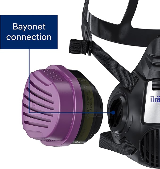 Dräger X-plore Combination Cartridge OV/AG/HF/FM/CD/AM/MA/HS/P100 | 14 Pieces | NIOSH-Approved | for Dräger X-plore 5500 Full-Face Respirator Mask | for Dräger X-plore 3300 & 3500 Half-Face Masks