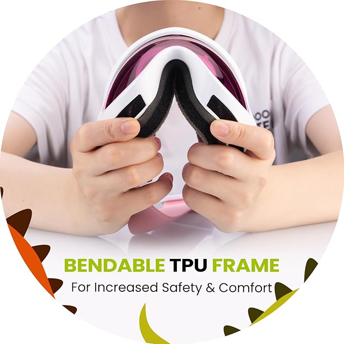 OutdoorMaster Kids Ski Goggles - Helmet Compatible Snow Goggles for Boys & Girls with 100% UV Protection