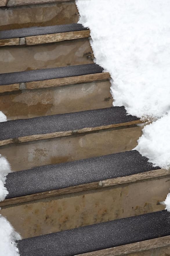 HeatTrak Heated Snow Melting Mat with Power Cord for Stairs - Heated Outdoor Mats - Electric Snow Melting Mats for Winter Snow and Ice Removal - No-Slip Stair Heating Mats (10" x 30")