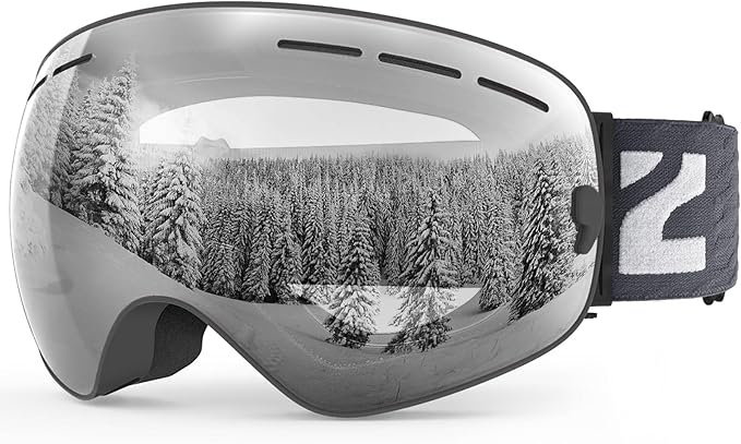 ZIONOR X Ski Goggles - OTG Snowboard Goggles Detachable Lens for Men Women Adult