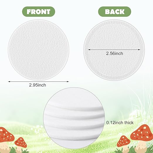 24 Pcs 2.5" Monotub Adhesive Filter Disks-3MM Thick Monotub Filter Discs-Monotub Filters for Mushroom Growing Supplies Filter Pad Replacements