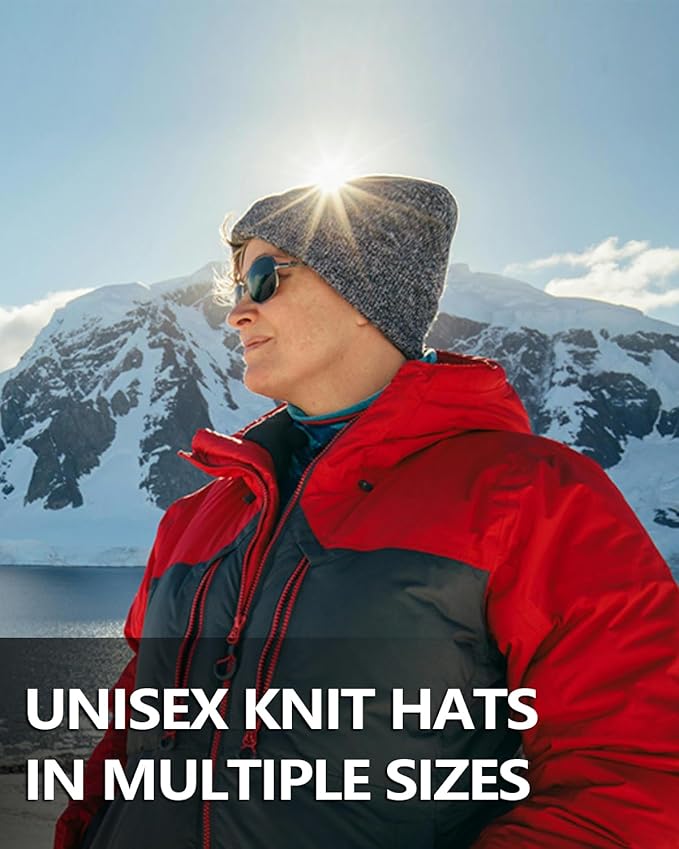 Zylioo Oversize Beanie Hats, XXL Big Size Ribbed Knit Cuffed Winter Hat for Cold Weather, Warm Skull Watch Cap