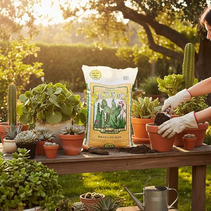 Uni-GRO® Premium Cactus Mix – 1 cu ft Bag 25 quarts | Well-Draining Soil for Succulents, Aloe, Jade & Desert Plants | Organic, Ready-to-Use Potting Mix