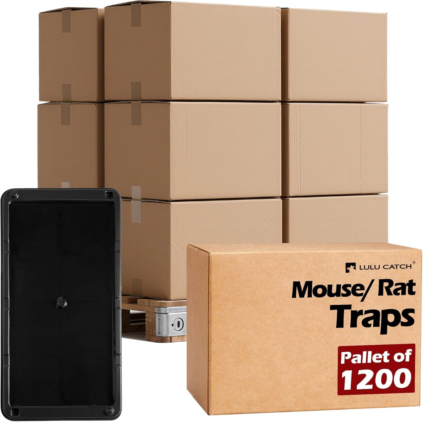 LULUCATCH Super Glue Traps 1200 Pack for Mice & Snakes, Larger, Heavier Sticky Traps with Non-Toxic Glue. Sticky Mouse Traps Indoor, Easy to Set, Pet Safe Pest Control