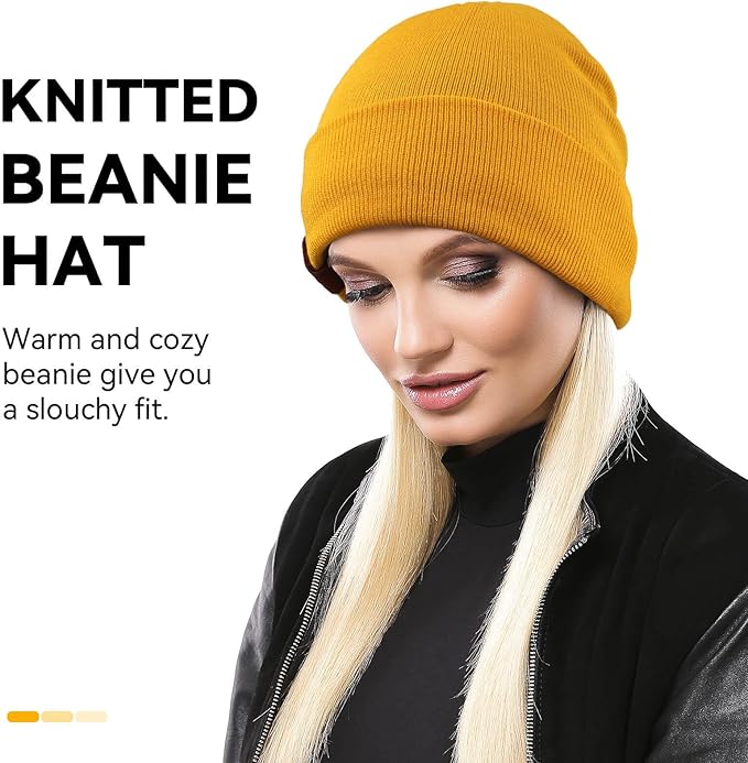 OZERO Winter Beanie Daily Hat - Thermal Polar Fleece Ski Stocking Skull Cap for Men and Women