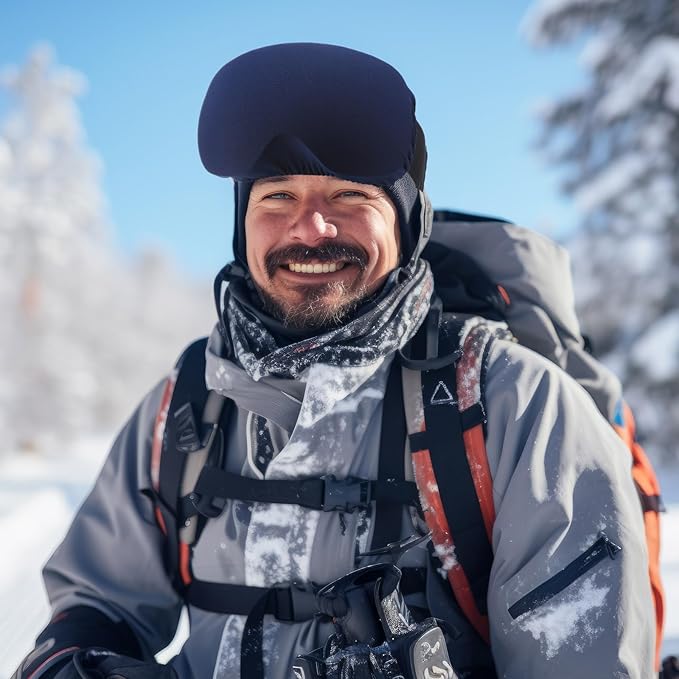 Civaner 4 Pieces Ski Snowboard Goggle Cover Sleeve Goggle Cover Microfiber Protective Lens Scratch Dust Protection for Travel