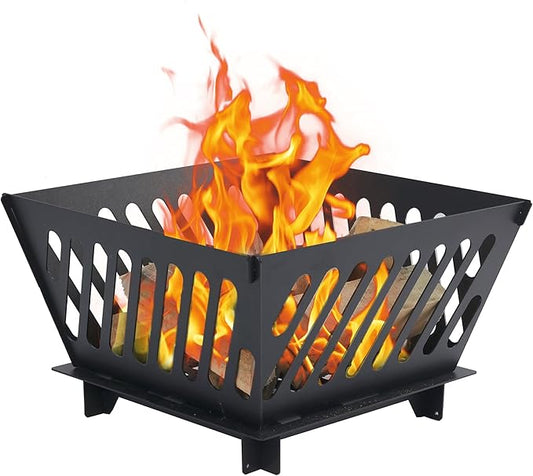 25 inch Portable Fire Pit for Outside Collapsible Plug Fire Pit Suitable for Camping, Picnics, Courtyards, Garden Bonfires and Outdoor Firewood with Storage Bag