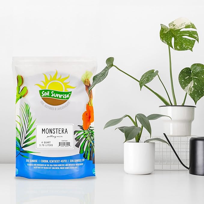 Soil Sunrise Monstera Houseplant Potting Soil Mix (4 Quarts) Custom Blend for Growing and Repotting