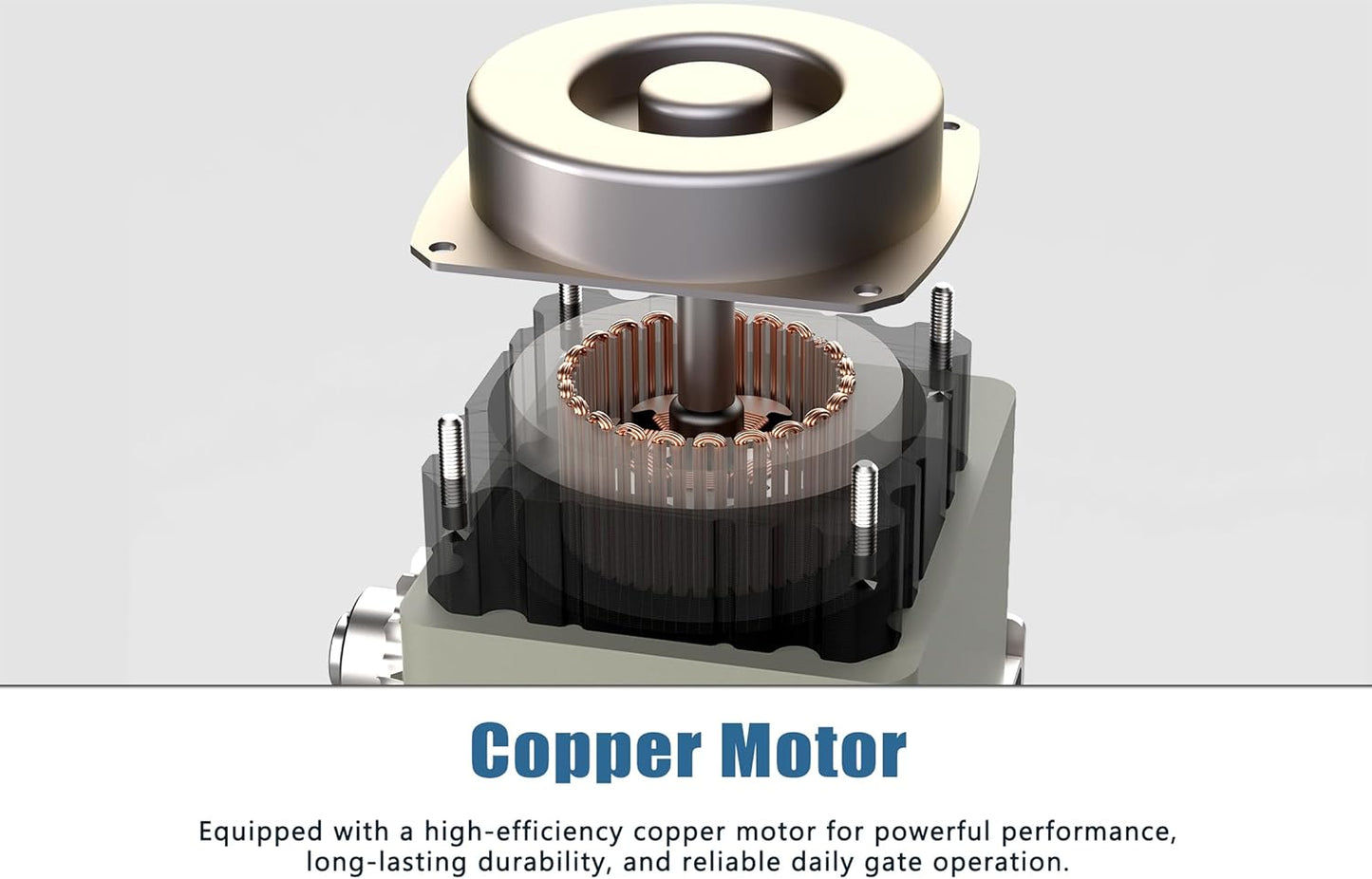 Blütezeit 1100lb Sliding Gate Opener with 40ft Visible Red Beam Photoelectric Sensor | Chain Drive Motor with 2 Remotes, 16.4ft Chains & Reflector Switch
