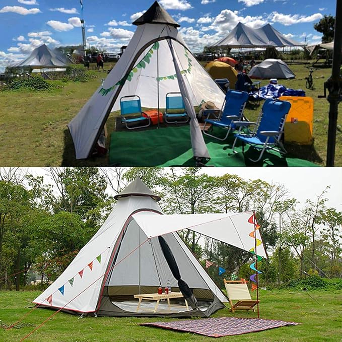 12'x10'x8'Dome Camping Tent 5-6 Person 4 Season Double Layers Waterproof Anti-UV Windproof Tents Family Outdoor Camping Tent | Double Layers, Waterproof, Anti-UV, Windproof, Family, Outdoor