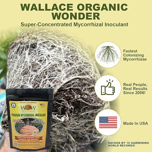 Wallace Organic Wonder Mycorrhizal Inoculant (10 lbs) - Mycorrhizal Fungi - Super Concentrated - Fresh Mycorrhizae for Plants, Garden Soil, & Potting Soil - Organic Root Stimulator for Plant Growth