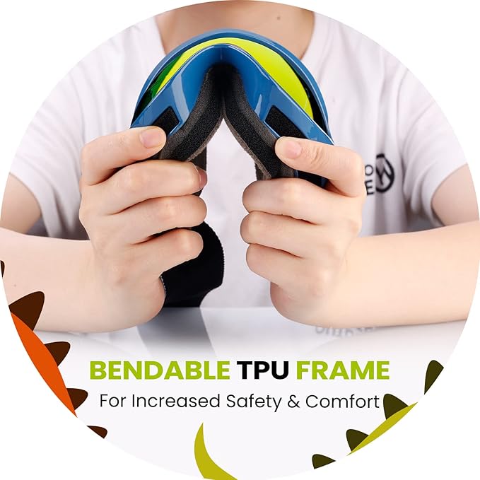 OutdoorMaster Kids Ski Goggles - Helmet Compatible Snow Goggles for Boys & Girls with 100% UV Protection