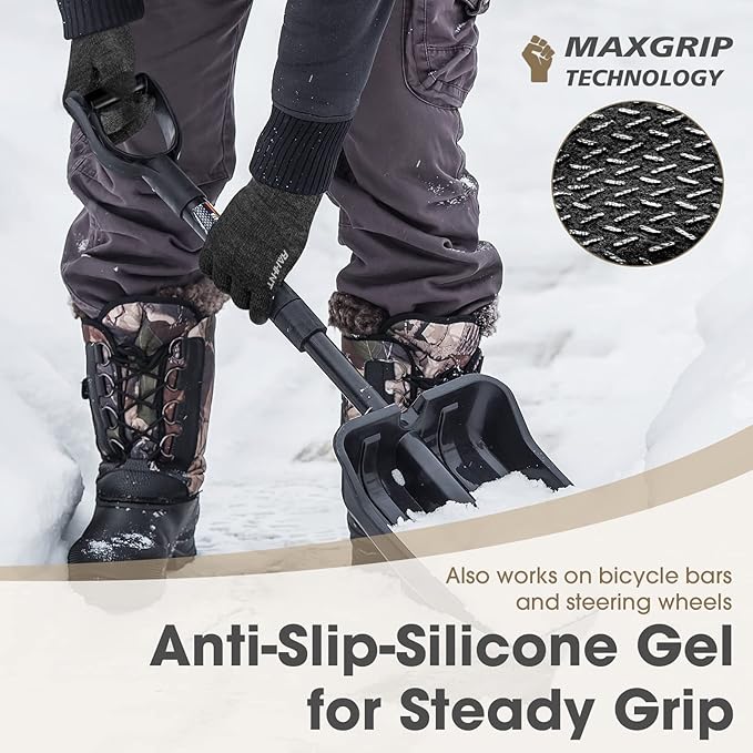 Rahhint Wool Winter Gloves Men Women Fleece lined Knit Gloves with Touchscreen Fingers Insulated Gloves Keep Hand Warm Gift