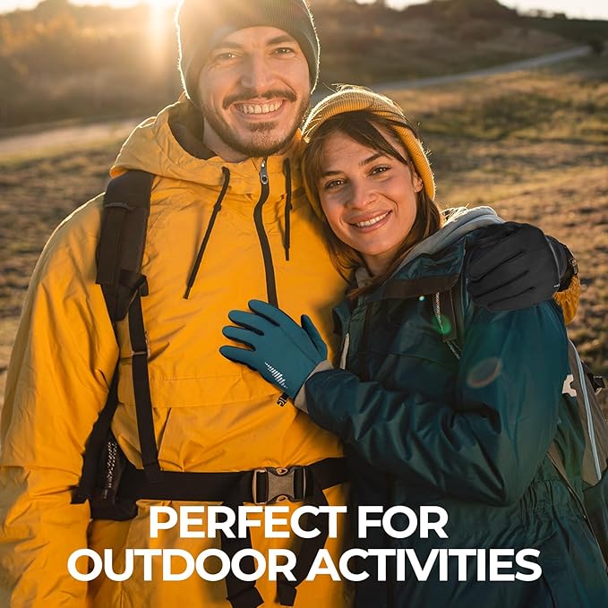 rivmount Winter Gloves Women Men, Cold Weather Touch Screen Liner Glove, Windproof 3-Layers, for Running, Cycling, Biking, Hiking, Driving