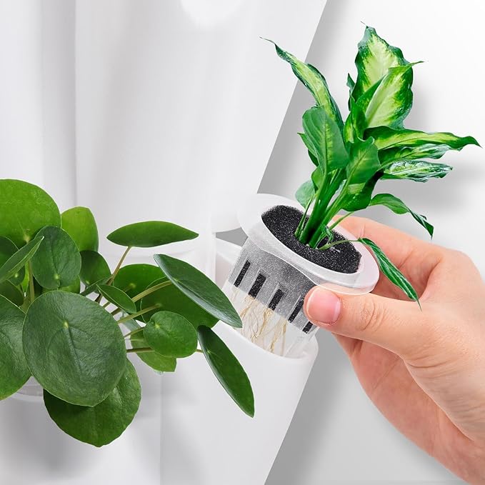 10 Tier 50 Plant Sites Hydroponic Garden Tower Vertical Planting Kit – Large Tank Indoor Outdoor HerbVegetable Garden System with Automatic Water Circulation Timer for Lettuce Tomatoes Fruits