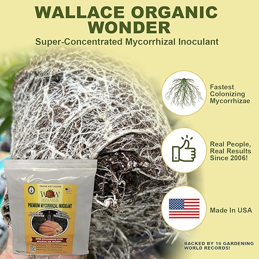 Wallace Organic Wonder Mycorrhizal Inoculant (5 lbs) - Mycorrhizal Fungi - Super Concentrated - Fresh Mycorrhizae for Plants, Garden Soil, & Potting Soil - Organic Root Stimulator for Plant Growth