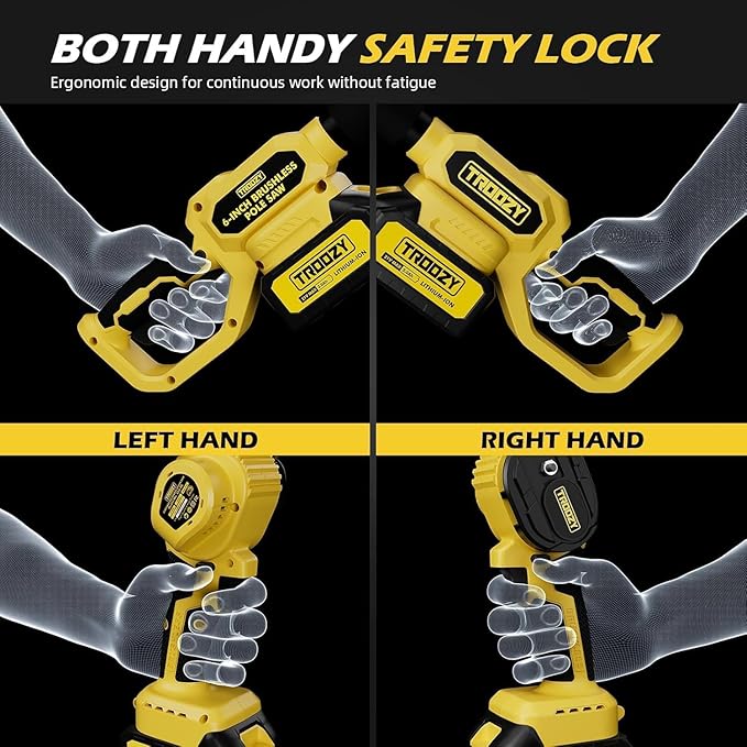 Electric 2-in-1 Cordless Pole Saw & 6" Chainsaw, Brushless Pruning Saw with 3.0Ah Battery, 15-Foot Reach Extendable Tree Trimmer for High Branch Pruning & Limb Cutting