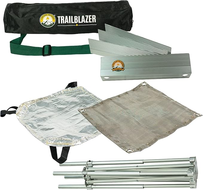 Fireside Outdoor Trailblazer Pop-Up Fire-pit 12"x12" - Camp Stove, Portable Fire Pits for Outside Wood Burning Stove, Portable Grill Charcoal, Camp Fire Pit for Camping Gear, Backyard - 3 lbs Weight