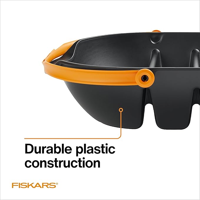 Fiskars Garden Harvest Basket - Container for Gardening and Harvesting with Tool Caddy - Harvesting Basket Doubles as a Colander for Vegetables and Fruits - Garden Accessories