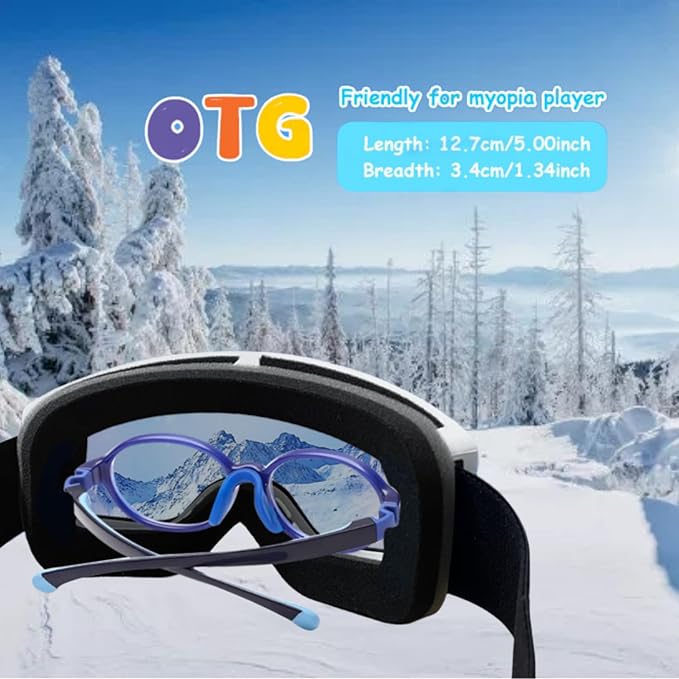 EXP VISION Ski/Snowboard Goggles Parent-child Snow Goggles Over Glasses for Men, Women Youth Kids