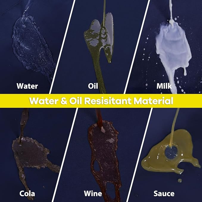 ROTANET Extra Large Apron for Men Adjustable Bib Aprons with 2 Pockets Cooking Kitchen Women Chef Water & Oil Resistant