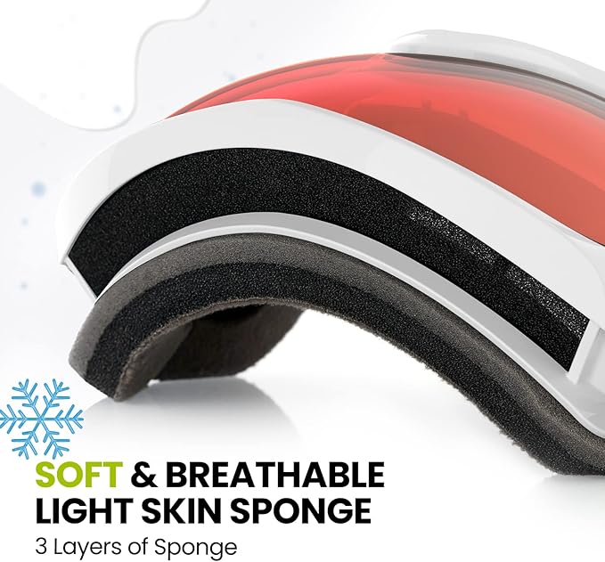 OutdoorMaster Kids Ski Goggles - Helmet Compatible Snow Goggles for Boys & Girls with 100% UV Protection