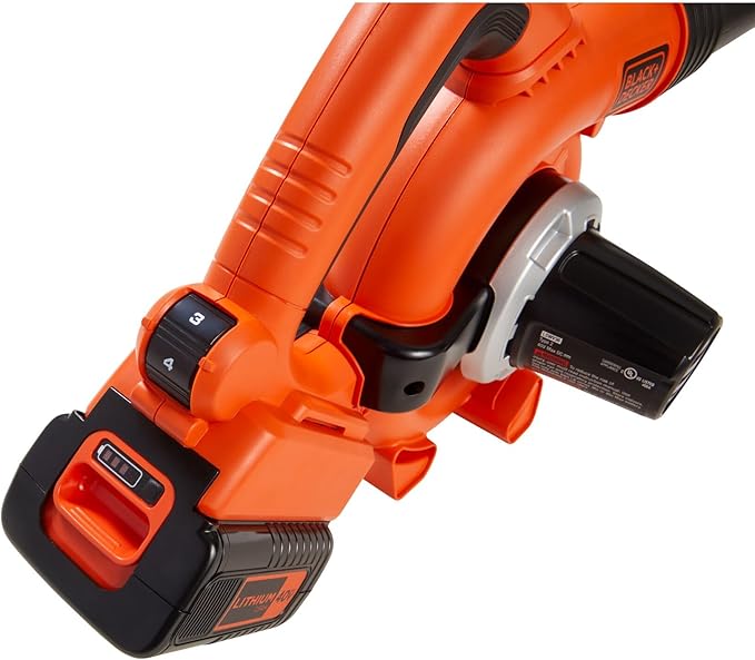 BLACK+DECKER Leaf Blower Cordless Leaf Vacuum and Mulcher Combo Kit, Battery and Charger Included, 40V 120 mph Air Speed, 6-Speed Dial, Built-in Scraper with Collection Bag (LSWV36)