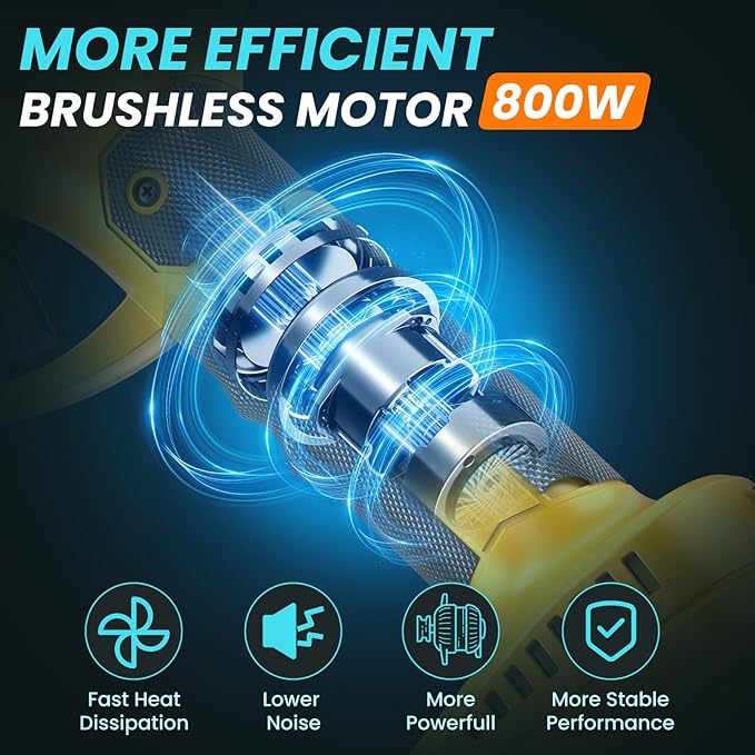 2-in-1 Pole Pruning Shears, 2.6 Inches Opening size Cordless Electric Pole Pruners - Brushless Motor, 2.0Ah*2 Batteries, SK7 Blade, 8.7FT Adjustable Branches Cutter for Tree Trimming