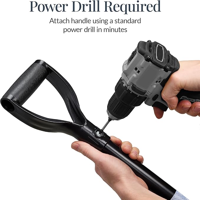 Best Choice Products 24in Galvanized Steel Blade Heavy-Duty Snow Pusher, Hand Plow for Snow Removal, Ergonomic Handle, Easy Storage - Black