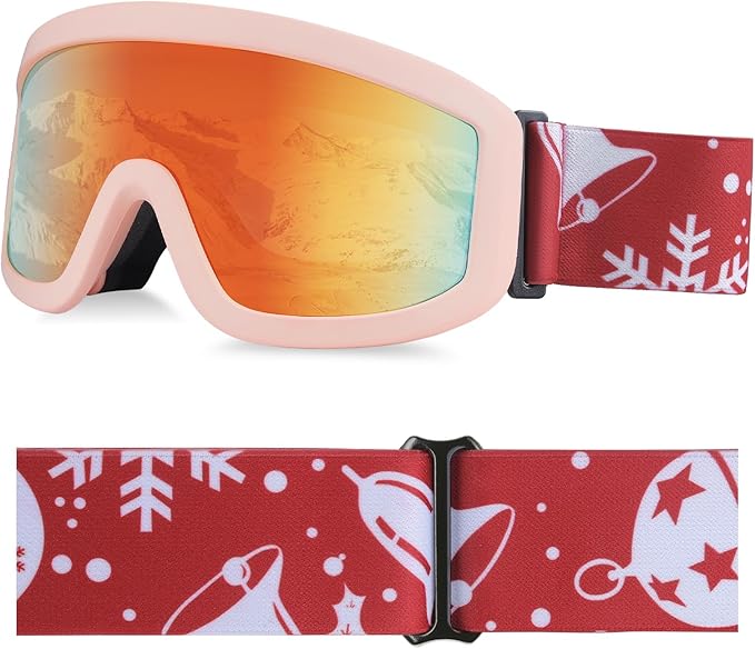 OTG Kids Ski Goggles Kids Snowboard Goggles for Boys Girls Toddler Youth Kid Snow Goggles Anti-Fog UV400 Protection