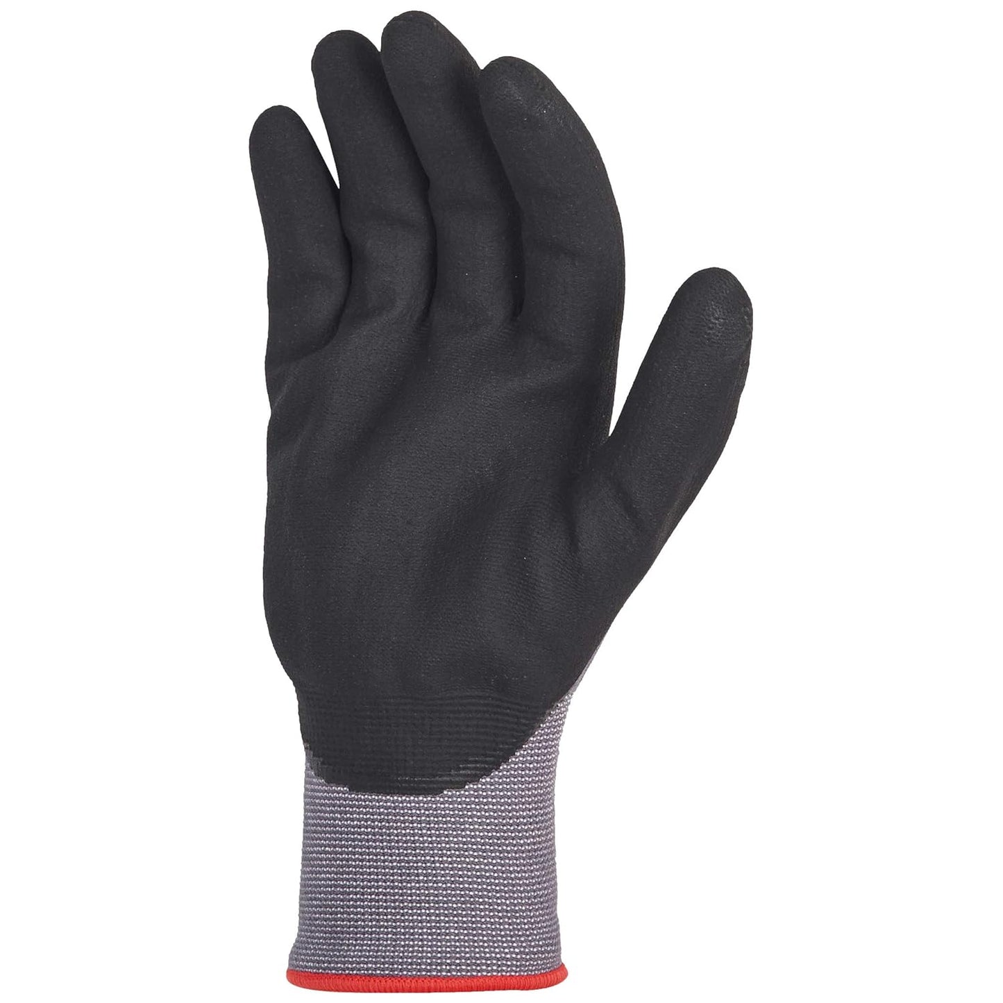 Amazon Basics Micro-Foam Nitrile Coated Work Gloves, Nylon Liner Fiber, Touch Screen, Grey, Size 9/L, 12 Pairs