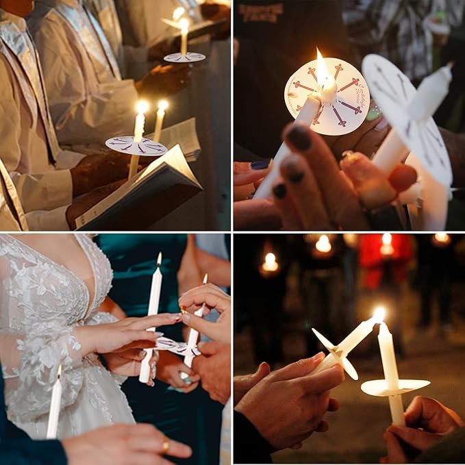 White Candles Set of 40, 4" White Spell & Chime Candles, Unscented Mini Taper Candle for Witchcraft, Wiccan Altar, Magic Tools, Rituals, Prayer, Meditation and Christmas Party Decoration