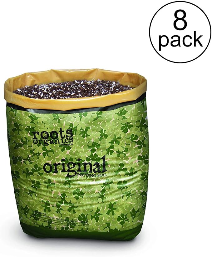 Roots Organics Original Potting Soil, Organic Growing Media with Mycorrhizae, 1.5 Cubic Foot Plant-in-Bag