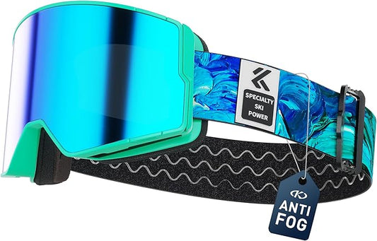 KAPVOE Ski Goggles Photochromic & Color Anti-fog UV400 Protection OTG Snowboard goggles Suitable for Men Women K722