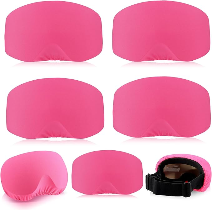 Civaner 4 Pieces Ski Snowboard Goggle Cover Sleeve Goggle Cover Microfiber Protective Lens Scratch Dust Protection for Travel