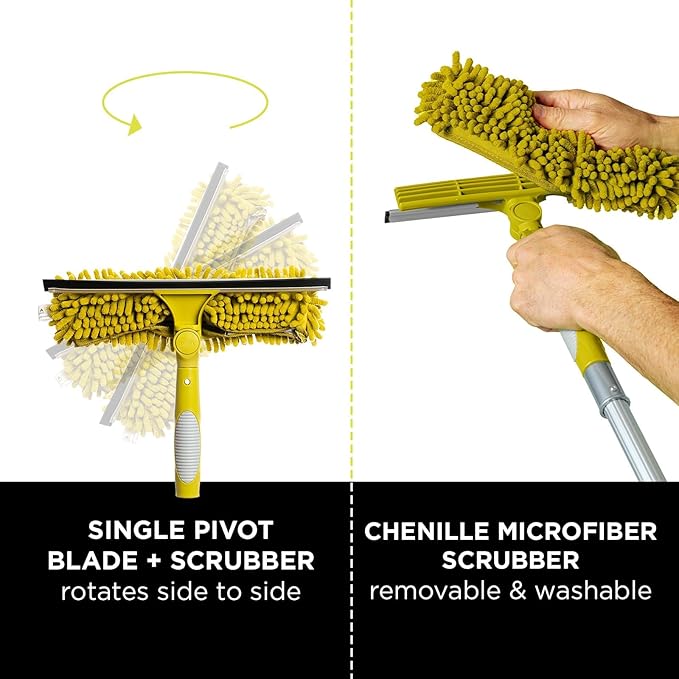 DOCA Telescoping Pole 6-24 Ft - Extension Pole for Cleaning, Feather Duster, Window Washing Kit, Paint Roller, Window Squeegee - High Reach Extendable Kit for Indoor & Outdoor - Squeegee Scrubber