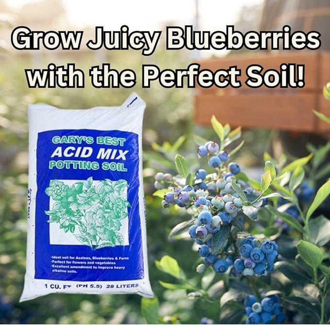 Gary's Best Acid Mix Potting Soil 1 cu ft | Peat Moss & Pumice Blend | Ideal for Azaleas, Blueberries, and Acid-Loving Plants | Excellent Drainage & Moisture Retention