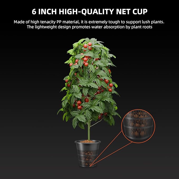 Spider Farmer DWC Hydroponics Grow System with 7-Gallon Deep Water Culture, New Triangular Cover Design, Recirculating Drip Garden System with Top Drip Kit, 11W Air Pump, 4 Buckets