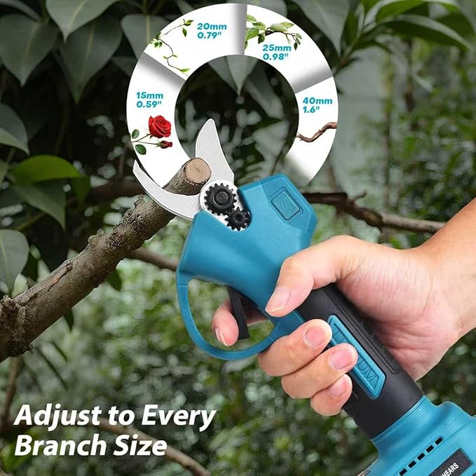 4-in-1 Cordless Pole saw Pruning Set, Electric Pruning Shears & 6 Inch pole saws for tree trimming with 8ft Max Extension Pole, Two 20V 2.0Ah Batteries, Electric Pole Saw Tree Trimming Kit