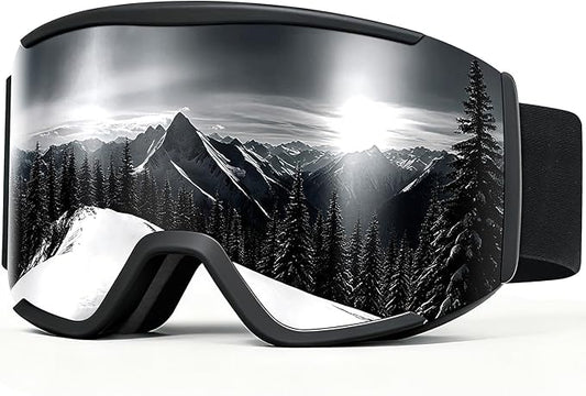 Ski Goggles for Men Women,Anti Fog UV Protection Snowboard Goggles for Adult & Youth,OTG Snow Skiing Goggles