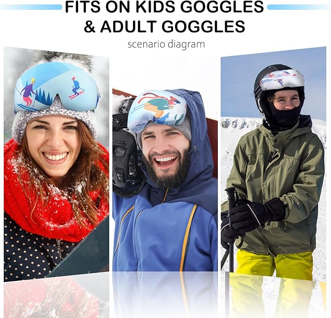 Civaner 4 Pieces Ski Snowboard Goggle Cover Sleeve Goggle Cover Microfiber Protective Lens Scratch Dust Protection for Travel