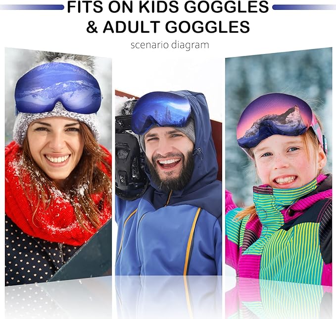 Civaner 4 Pieces Ski Snowboard Goggle Cover Sleeve Goggle Cover Microfiber Protective Lens Scratch Dust Protection for Travel